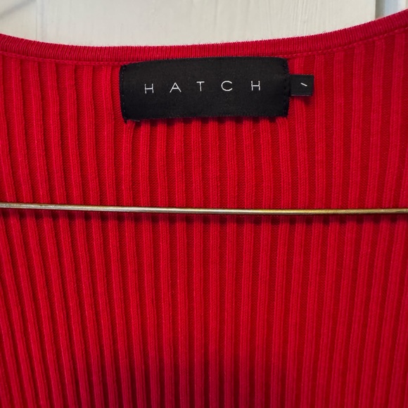 Hatch Chile Red Midi Dress with Ruffle Sleeves - Picture 2 of 7
